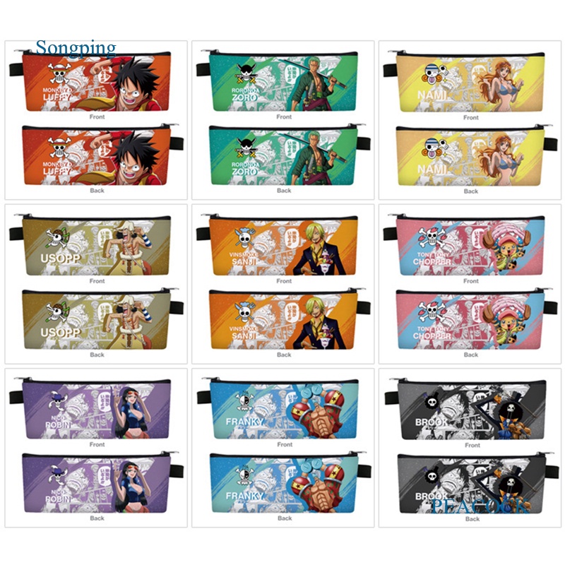 Hộp Đựng Bút Cỡ Lớn In Hoạt Hình One Piece Mũ Rơm Luffy Sauron Chopper Dễ Thương Cho Học Sinh Tiểu Học
