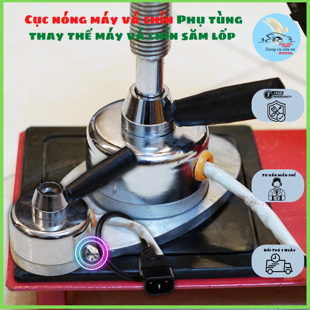 Cục nóng máy vá chín, đầu ép gia nhiệt, hàng chuẩn theo máy, có bảo hành