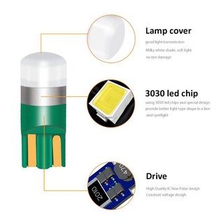 Bóng đèn led 12v t10 sứ 3030 siêu sáng gắn biển số xe ô tô chuyên dụng