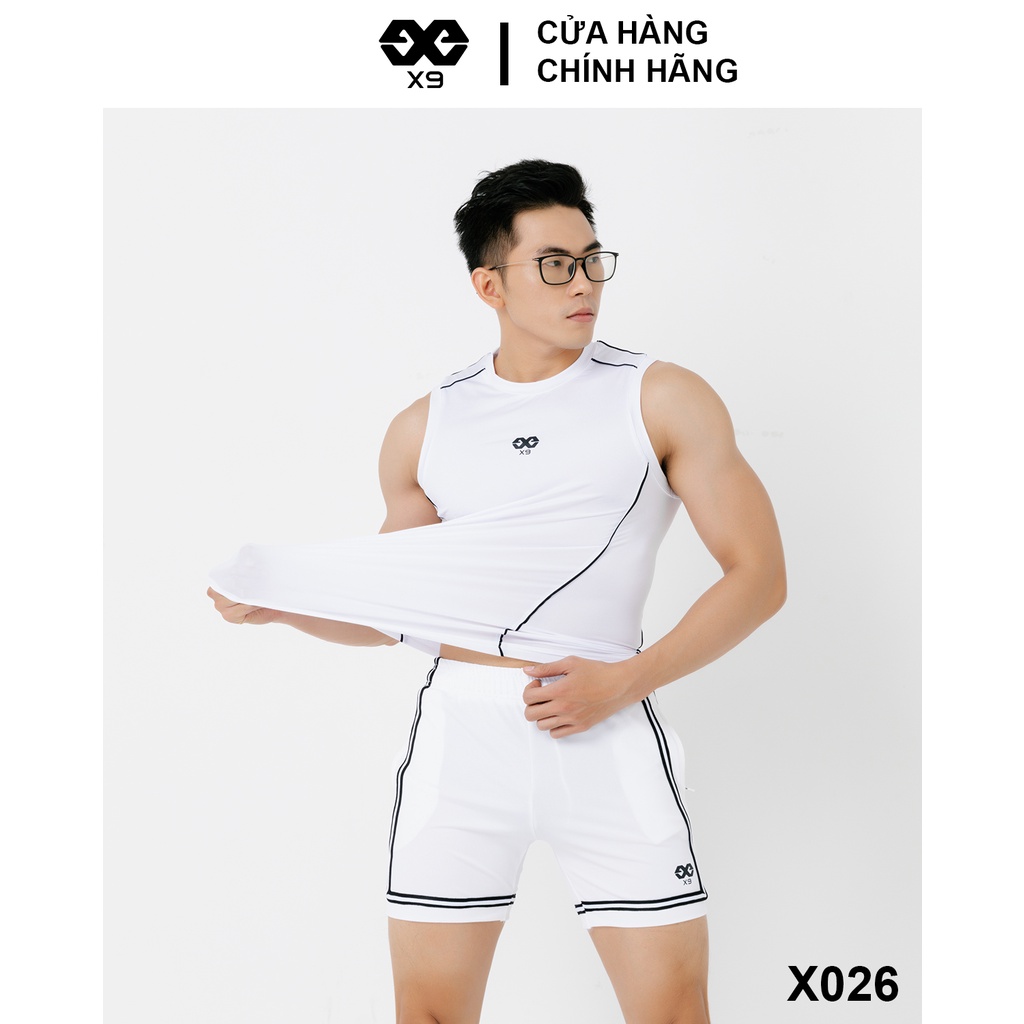 Áo Thun Ba Lỗ Tanktop Nam Phối Sọc Thể Thao Tập Gym Chạy Bộ - X9 Sportswear - X026