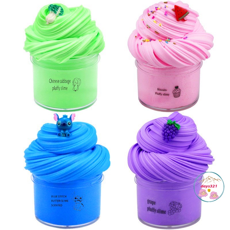 Slime Bơ Pastel/ Butter Slime Màu Xanh Mềm Mịn/ 200ml/ Charm Trang Trí/ Làm Quà Tặng Cho Bé