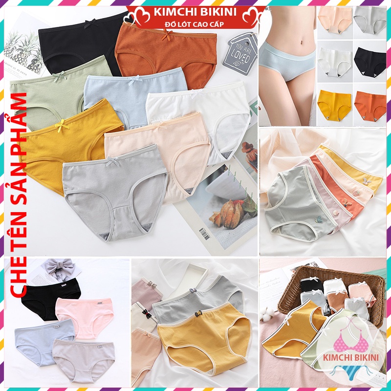 quân lót nữ đáy cotton chống viêm nhiều màu sắc mẫu mã đa dạng KIMCHIBIKINI quần lót đen thấm hút mồ hôi xinh đẹp QL074