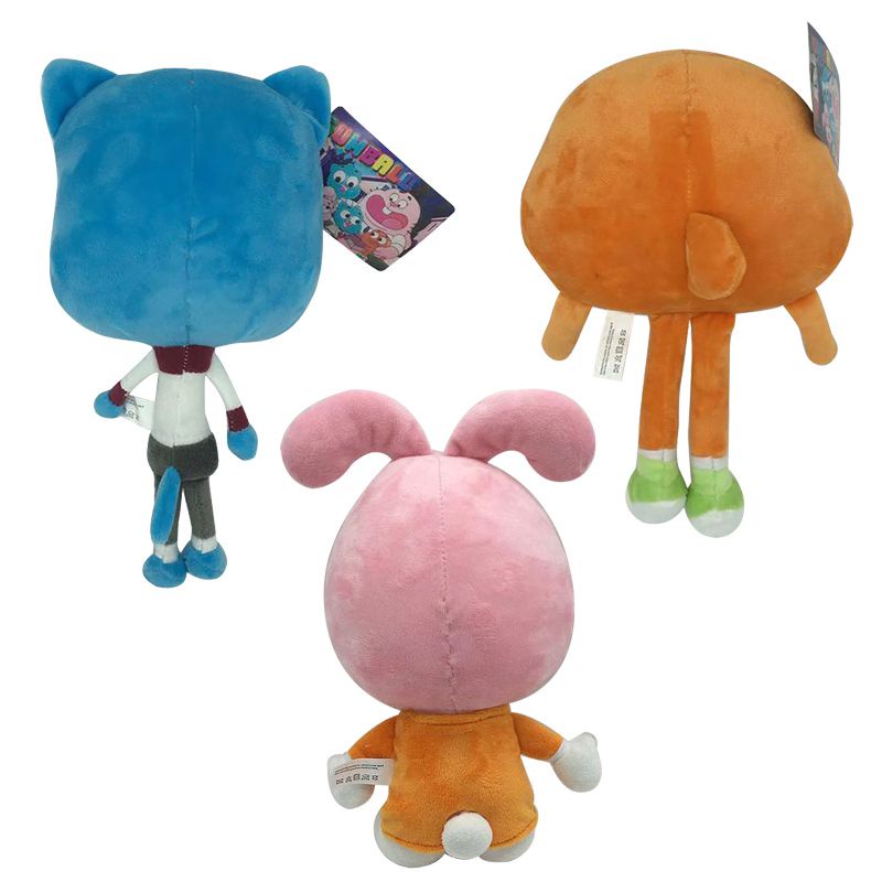 25cm/9.84inch The Amazing World Of Gumball Darwin Plush Toy Soft Kids Gift Gumball Tristopher Watterson Anais Watterson