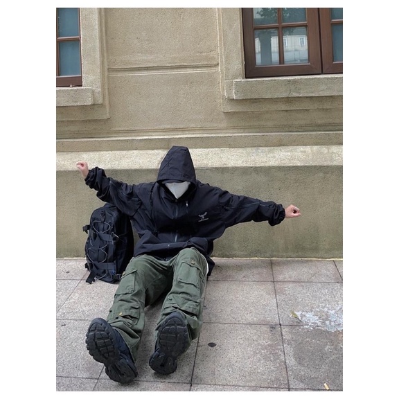 Áo khoác gió có mũ trùm đầu nam nữ phong cách retro,đường phố