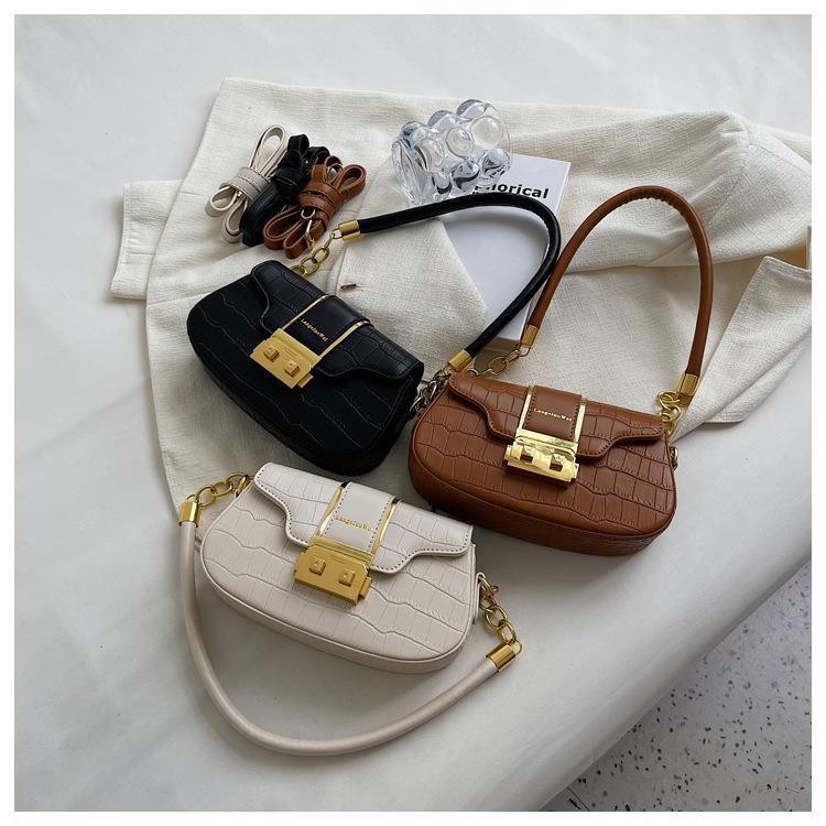 Túi Đeo Chéo Hình Vuông Nhỏ Họa Tiết Vân Đá Phong Cách Hàn Quốc Cho Nữ