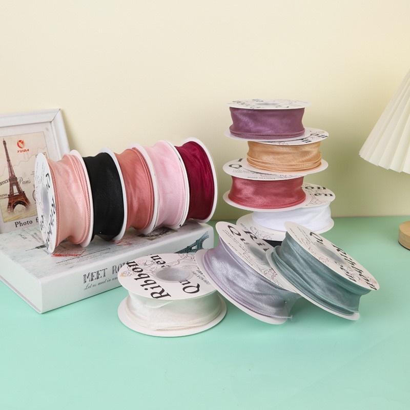 Cuộn ruy băng voan viền sóng  4cm, dài 10m