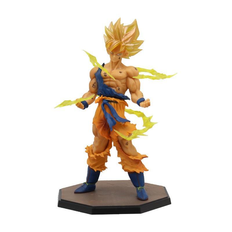 Mô hình 7 viên ngọc rồng SonGoku super saiyan siêu đẹp kèm hiệu ứng effect cao 17cm - figure  Dragon Ball