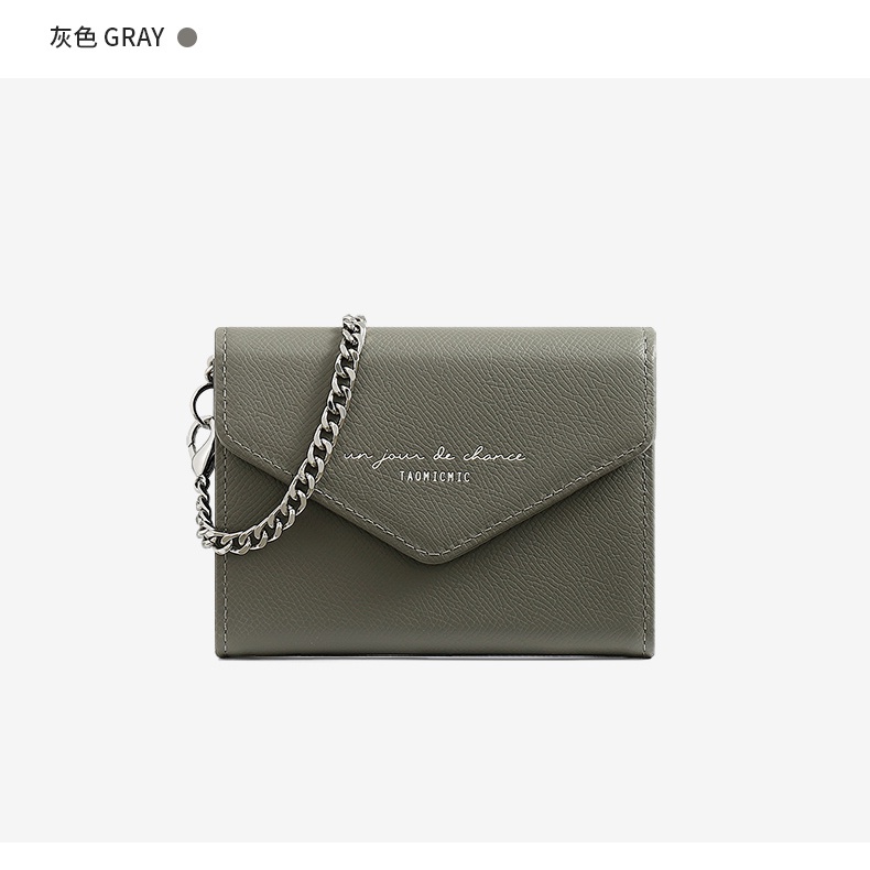 Ví gập da sần Taomimic - Hàng loại 1 - VI39 12,5x9x3 cm