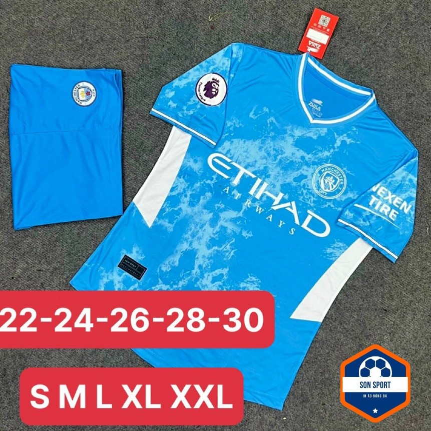 Bộ Quần Áo Bóng Đá Trẻ Em Thun Thái CLB Real Madrid, MU, Dortmund, Đức, Mancity, Arsenal