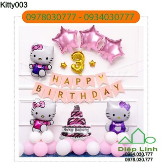 Sét Phụ Kiện Trang Trí Sinh Nhật Hello Kitty