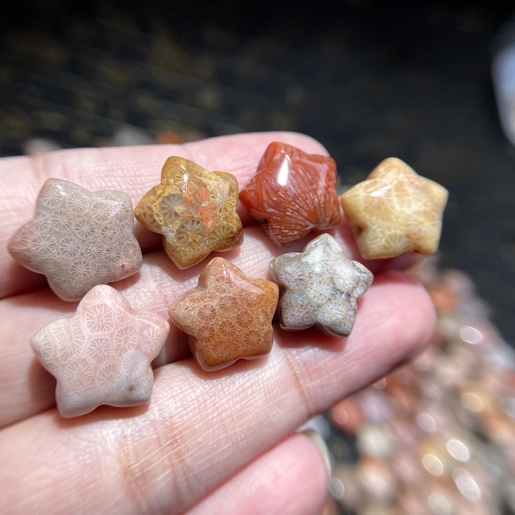 Indonesia Mặt Dây Chuyền Đá Ngọc Bích Tự Nhiên Ba Lỗ Xuyên Thấu Ngôi Sao Hoa Cúc Ngôi Sao Năm Cánh Phụ Kiện