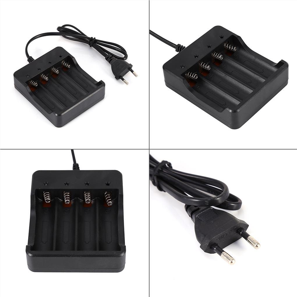 Hộp Sạc Pin Lithium 4 Ngăn Cho Pin 18650 Phích Cắm EU