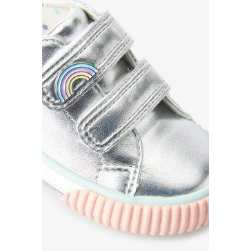 Giày bé gái ánh bạc họa tiết cầu vồng, hàng xuất xịn