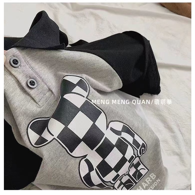 Áo Thun polo Cotton Tay Ngắn Cổ Tròn In Chữ Thời Trang Mùa Hè Dành Cho Bé Trai