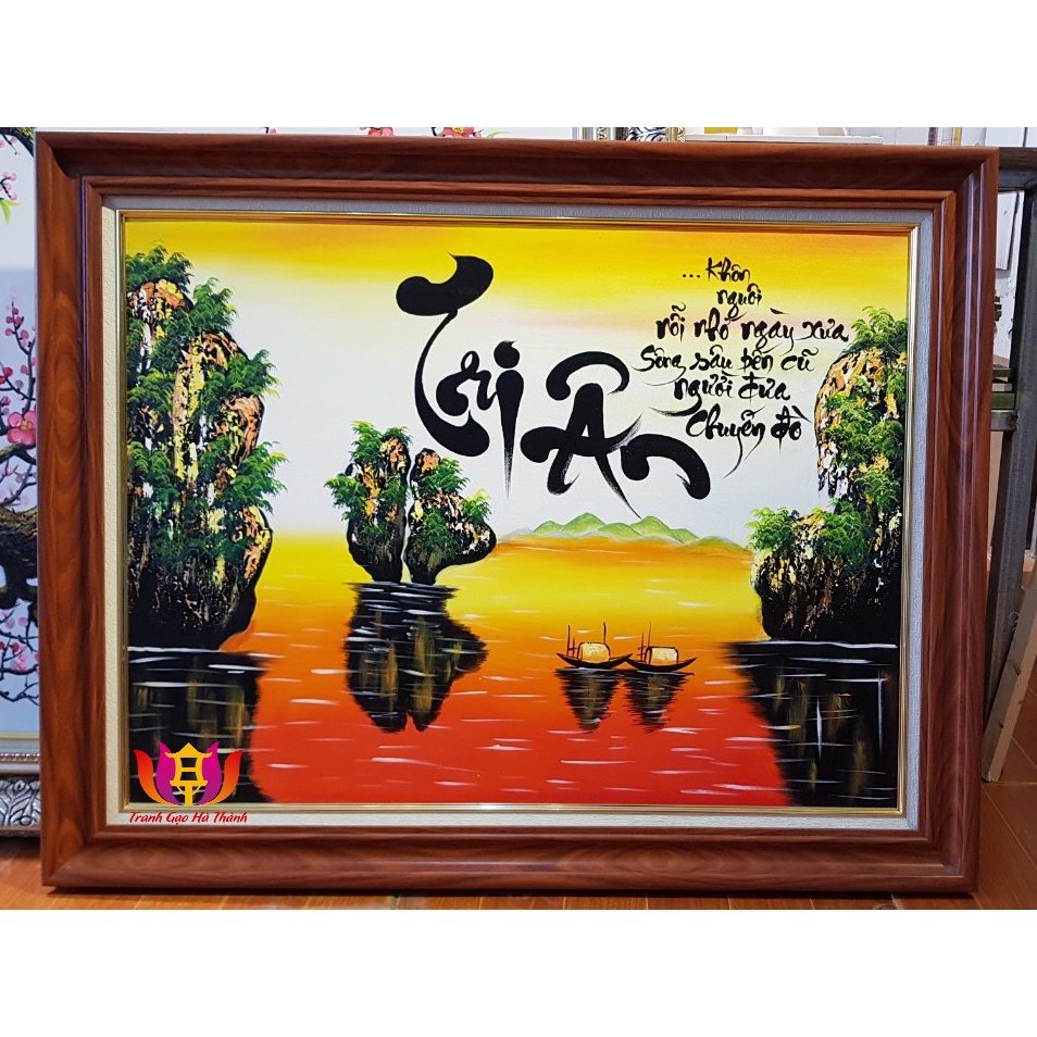 Tranh sơn dầu Tri ân, quà tặng 20/11( hàng có sẵn)