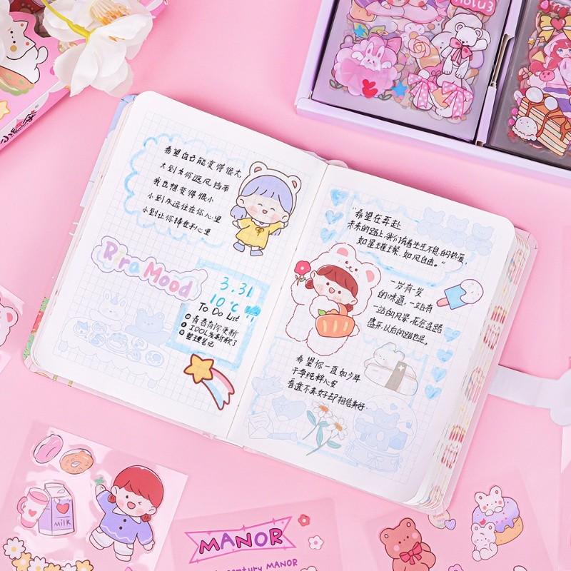 PVN57154 Hộp 100 Miếng Dán Chống Thấm Nước Dễ Thương Cho Bé Gái