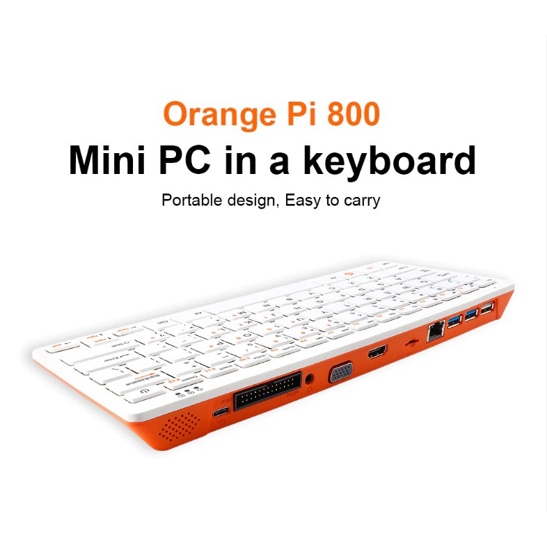 Orange Pi 800 chip lõi 6 RK3399 RAM 4GB LAN Gigabit với dual band Wifi 5 và Bluetooth 5.0