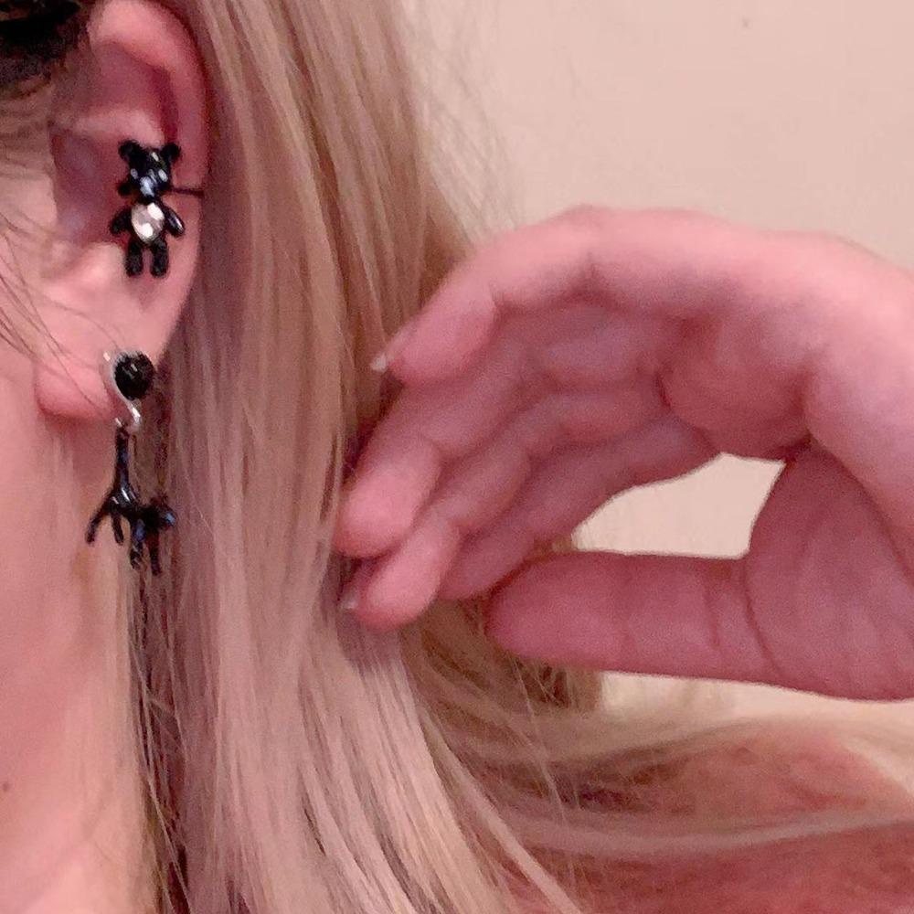 Khuyên Tai Dạng Móc Kẹp Hình Hoa Hồng Phong Cách Hip Hop Gothic Thời Trang Cá Tính