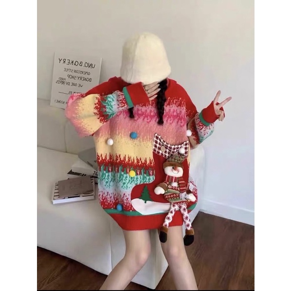 Áo len hình ông già Noel hàng QCL1