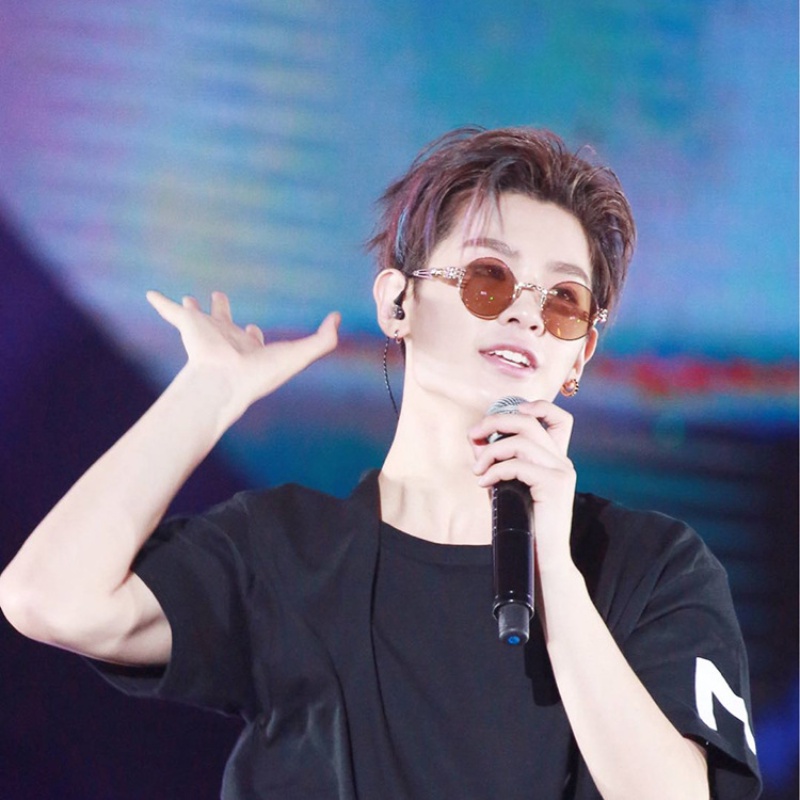 (JIUERBA) Kính Mát Gọng Kim Loại Thời Trang Vintage Hàn Quốc Hát Và Nhảy Trang Trí Sân Khấu