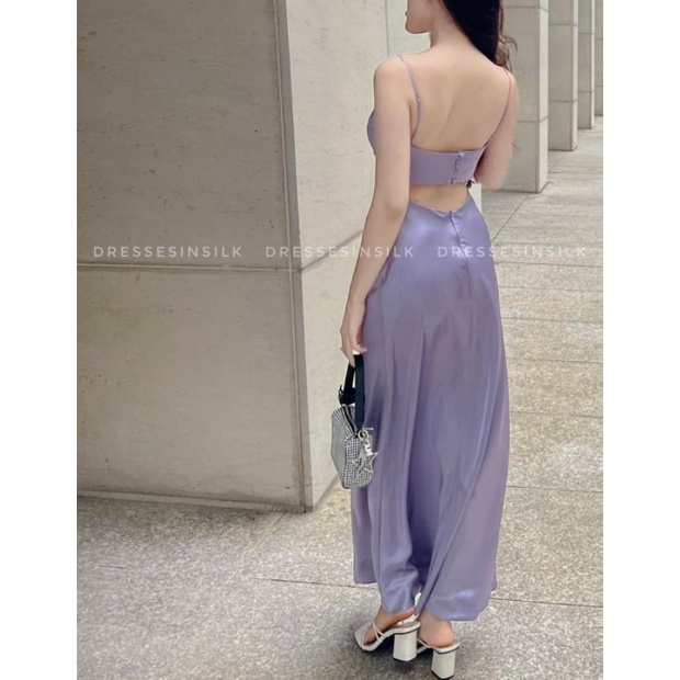 Đầm Lụa Việt Nam Nút Bọc Có Mút