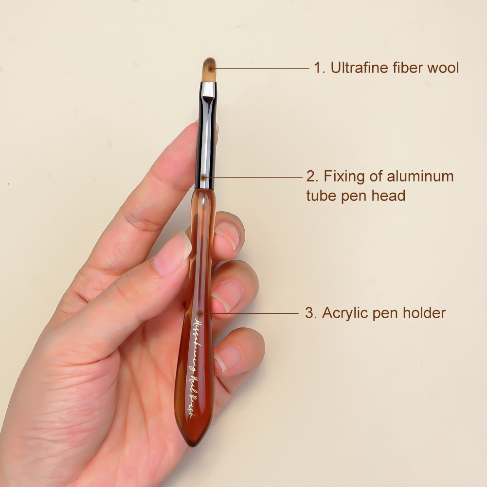 Cọ vẽ móng tay ANNIES tạo hình dây cán cà phê trong suốt phong cách Nhật Bản với 8 kiểu dáng