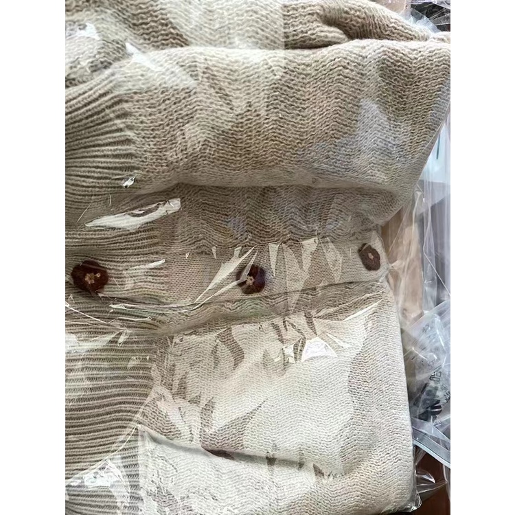 Áo Khoác sweater Dệt Kim Chui Đầu Dáng Rộng Cài Nút Giả Cổ Điển Nhật Bản Thời Trang