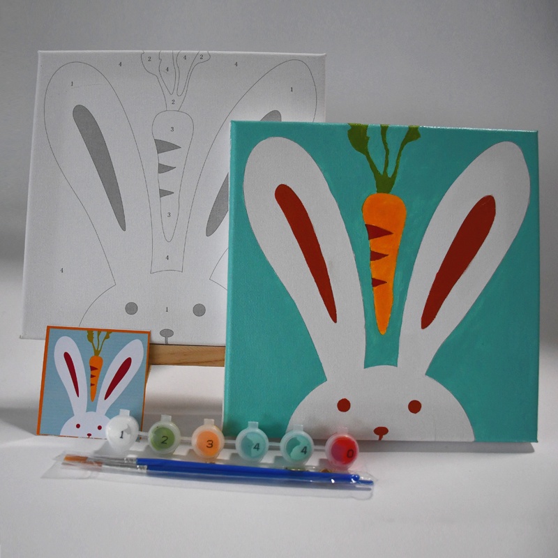 Tranh Có Mã Số Hoá Tô Màu Sơn Dầu Sẵn Bút Và Màu Dầu