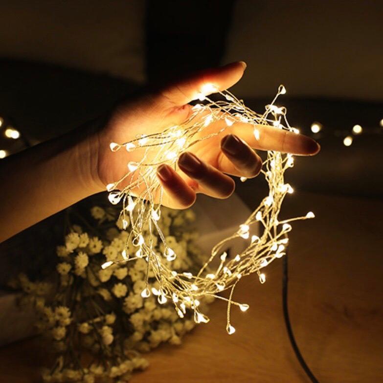 Đèn LED dây đom đóm tua trang trí quấn cây thông noel, trang trí giáng sinh, quán cafe - HomeDecorTiTi