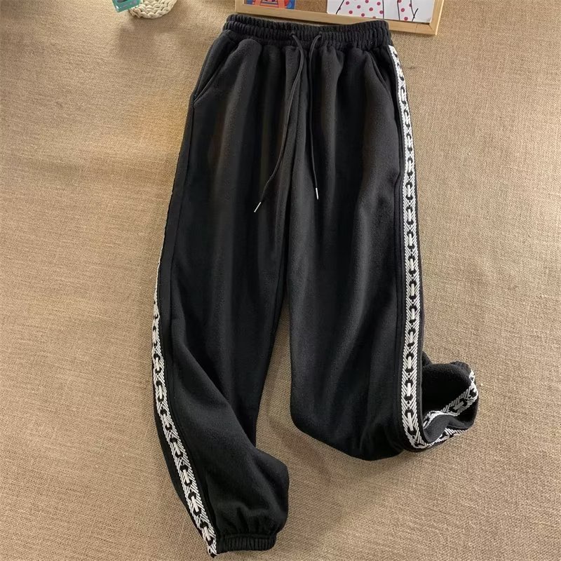 Quần Dài Dáng Rộng Lưng Thun Co Giãn Tốt Kiểu hip-hop Đường Phố Cá Tính Cho Nam Và Nữ