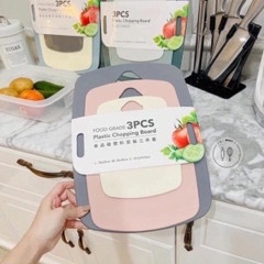 Bộ 3 Thớt Lúa Mạch Kháng Khuẩn 3 Kích Thước