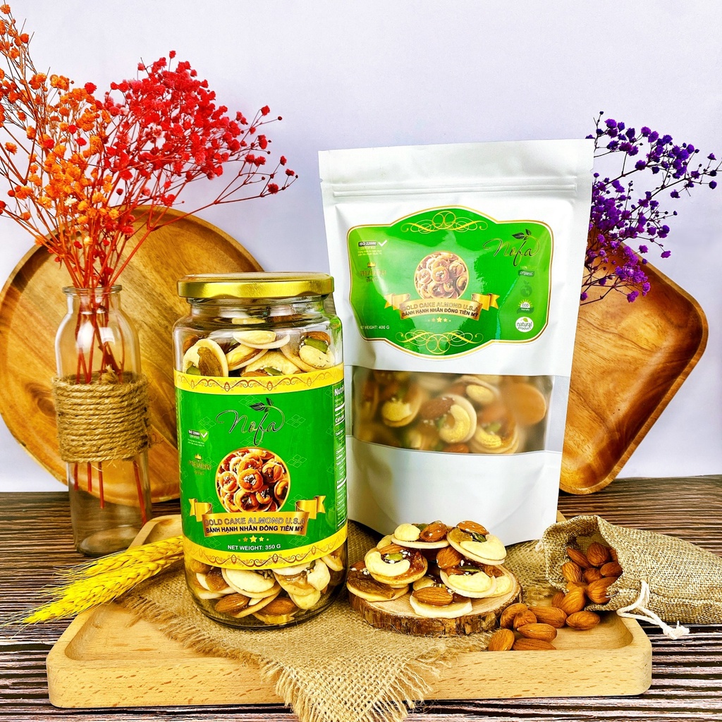 Bánh đồng tiền mix hạt Nofa làm từ bột nguyên cám không đường thơm giòn, ăn vặt healthy văn phòng, nhập khẩu thượng hạng