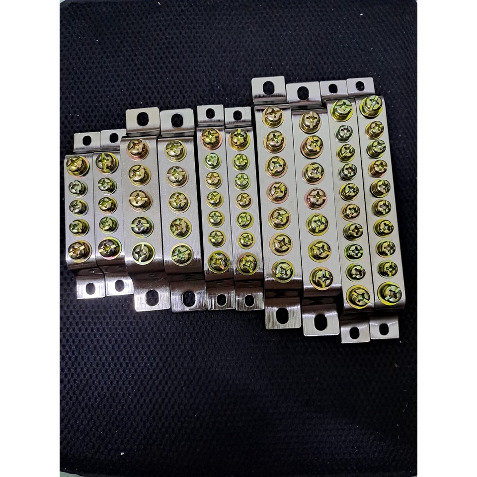 Cầu tiếp địa 5P 7P 10P / Thanh đồng đấu tiếp địa loại tốt dùng cho lắp tủ điện
