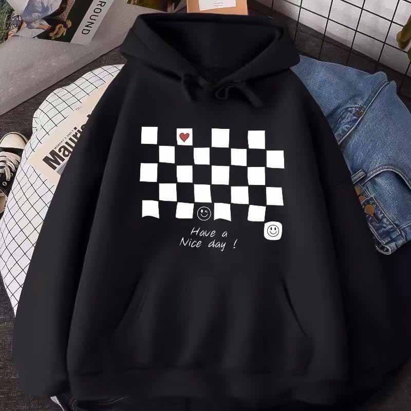 [FREESHIP]Áo Khoác HOODIE Nam Nữ In Hình Bàn Cờ Chất Vải Dày Dặn Ấm Áp