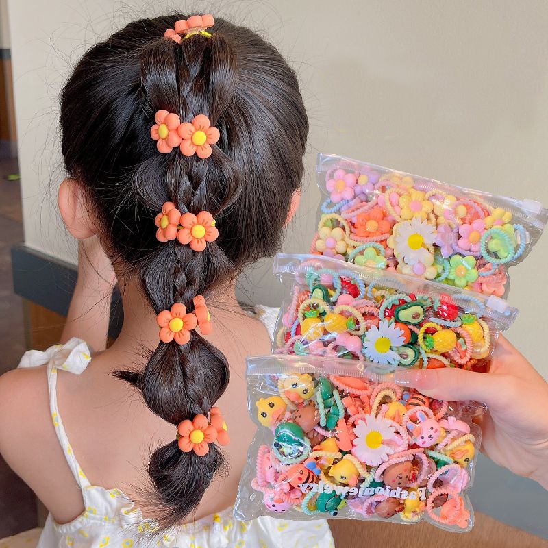 Bộ Dây Buộc Tóc Cao Su Co Giãn Dễ Thương Phong Cách Hàn Quốc Cho Bé Gái dreamdiary