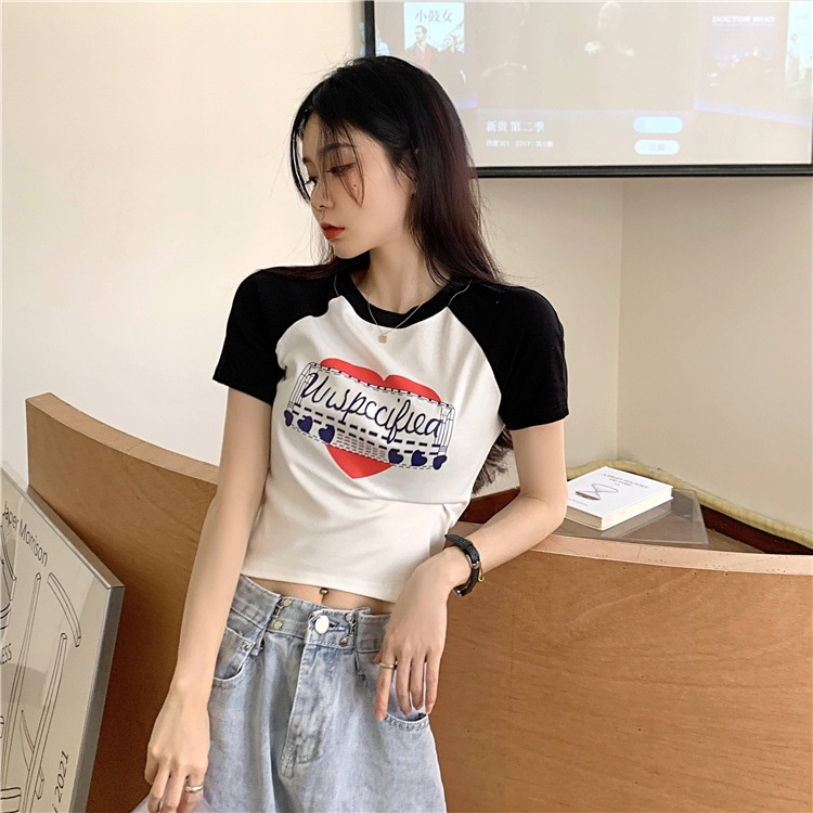 IELGY  Áo Thun Tay Ngắn In Chữ IELGY   Thời Trang Cho Nữ