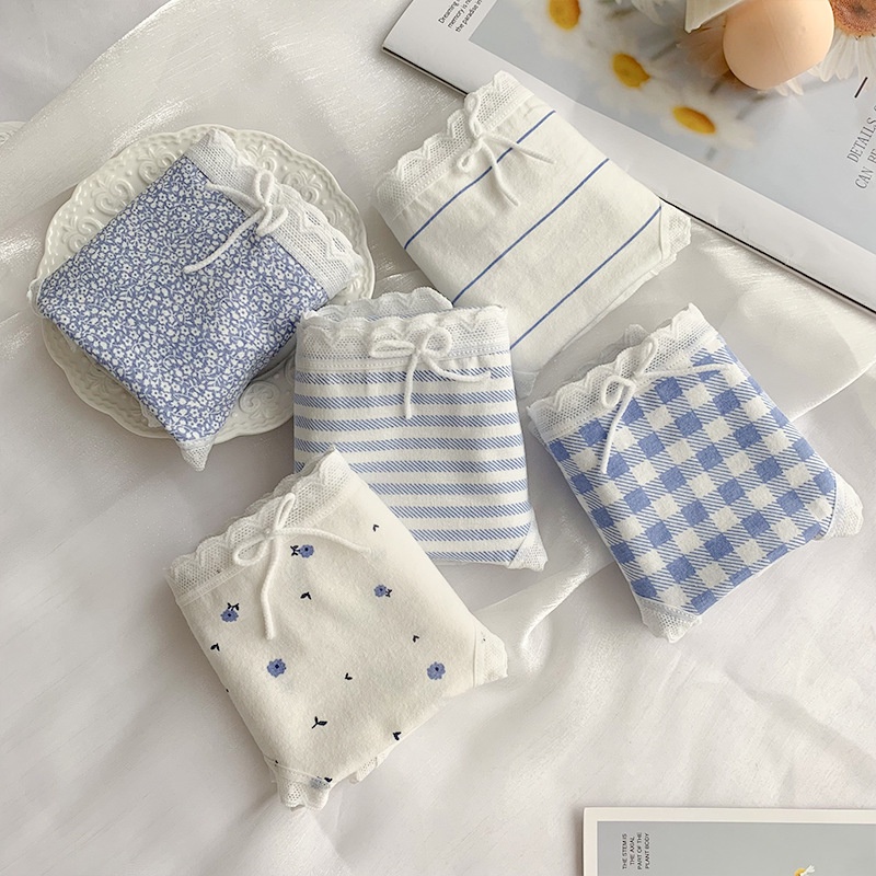 Quần lót cotton nữ cao cấp gắn dây nơ nhỏ 308