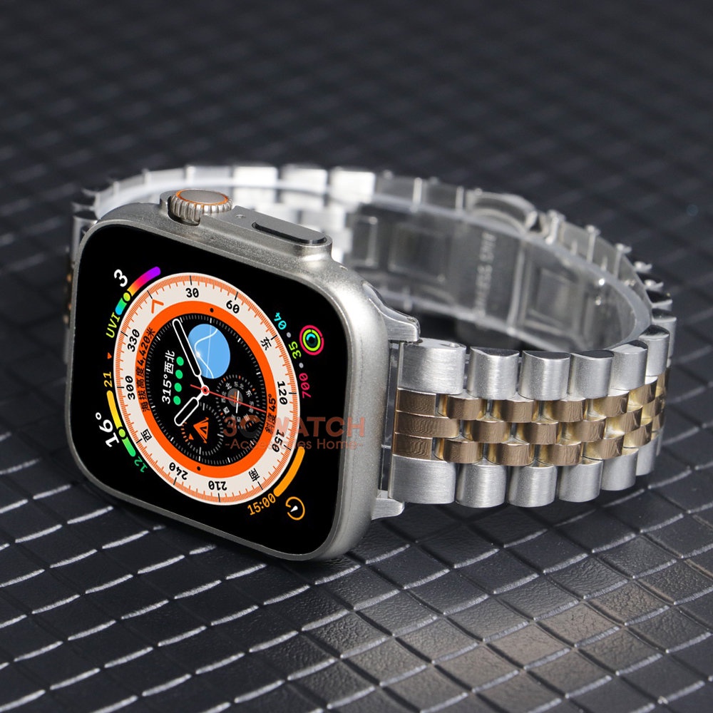 Dây Đeo Inox Cho Đồng Hồ Thông Minh Apple Watch Ultra 49mm 38mm 42mm 41mm 45mm iWatch 8 7 6 SE 5 4 44mm
