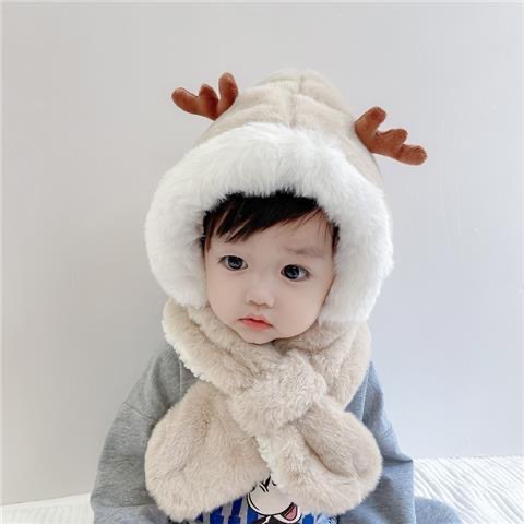 Mũ len mùa đông giữ ấm cho bé trai bé gái chất nhung dày dặn sang trọng kết hợp khăn quàng cổ