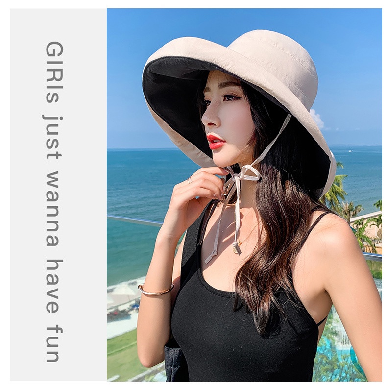 Nón 2 Mặt Vành Rộng Chống Nắng Phối Quai Màu L1778 - LoanTay