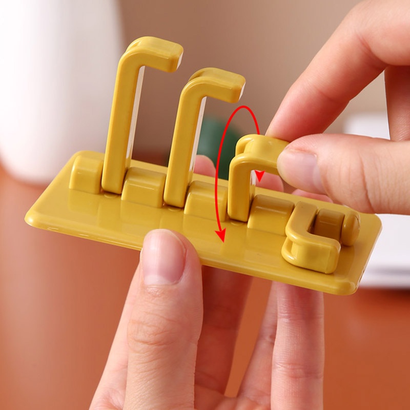 Móc Treo Đồ Gắn Tường Nhà Tắm / Bếp Xoay Được Kiểu Nhật Bản Màu Sắc Nổi Bật Không Đục Lỗ MM