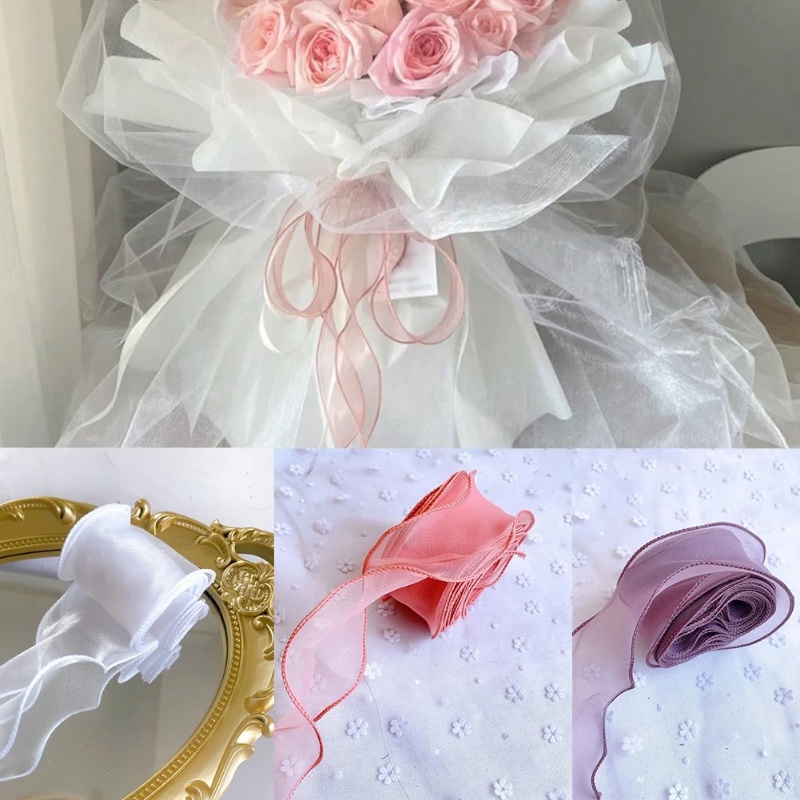 Cuộn Dây Ruy Băng Lụa 40mm 10 Yards Dùng Gói Quà / Trang Trí Đa Năng