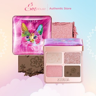 [DATE 2026] Phấn Mắt ZEESEA 4 Ô Tipsy Kitty Eyeshadow Quad Rose