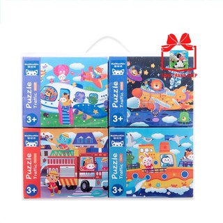 Đồ Chơi Xếp Hình Bằng Gỗ  Puzzle 4 Cấp Độ Từ Dễ Đến Khó 12,16,24,32 Miếng Theo Chủ Đề Cho Bé BEEKIDS