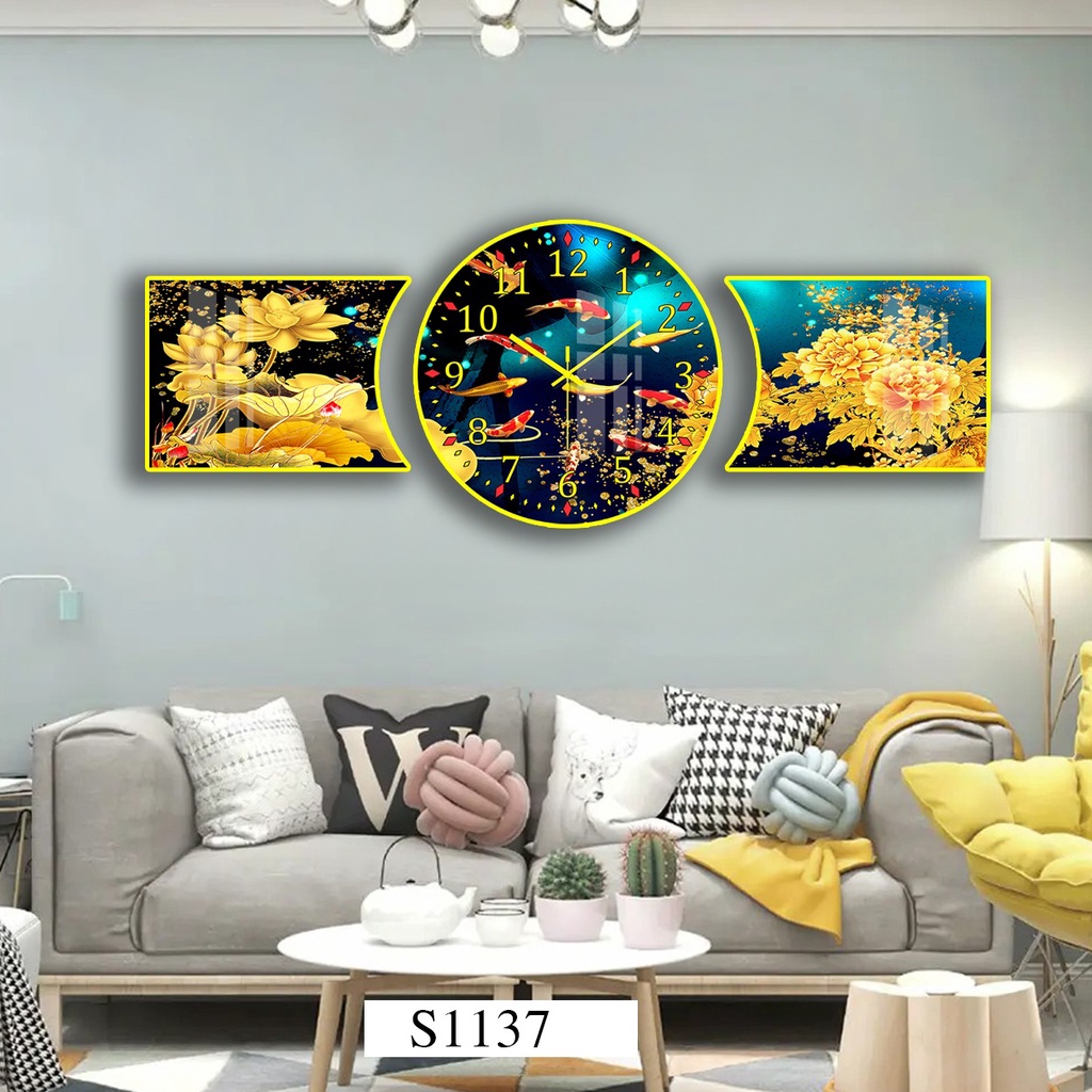 Tranh Đồng Hồ Tráng Gương Bán Nguyệt - Simple House, Treo Tường/Trang Trí Phòng Khách, Decor Phòng Làm Việc/ Phòng Ngủ 3