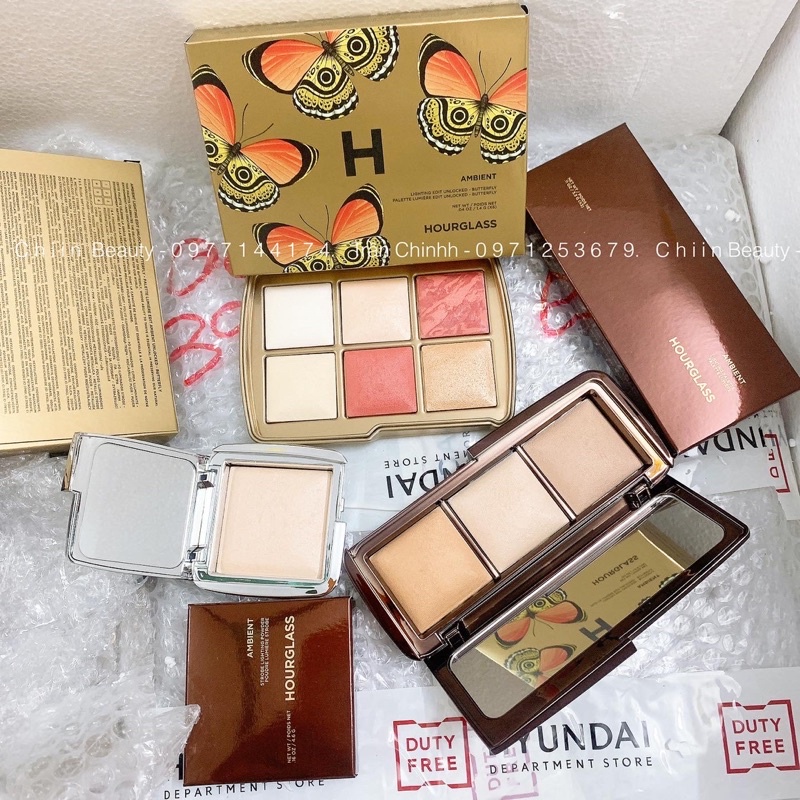 Có sẵn - Phấn bắt sáng Hourglass Ambient Strobe Lighting Powder cho khuôn mặt rạng rỡ