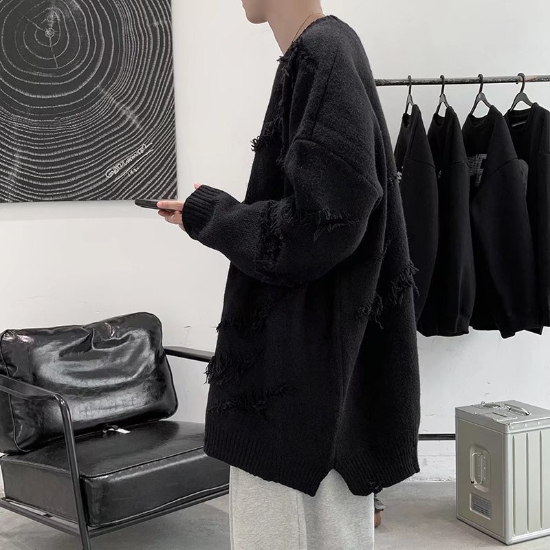 Áo Sweater Tay Dài Dáng Rộng Phong Cách Hip Hop Thời Trang Cho Nam