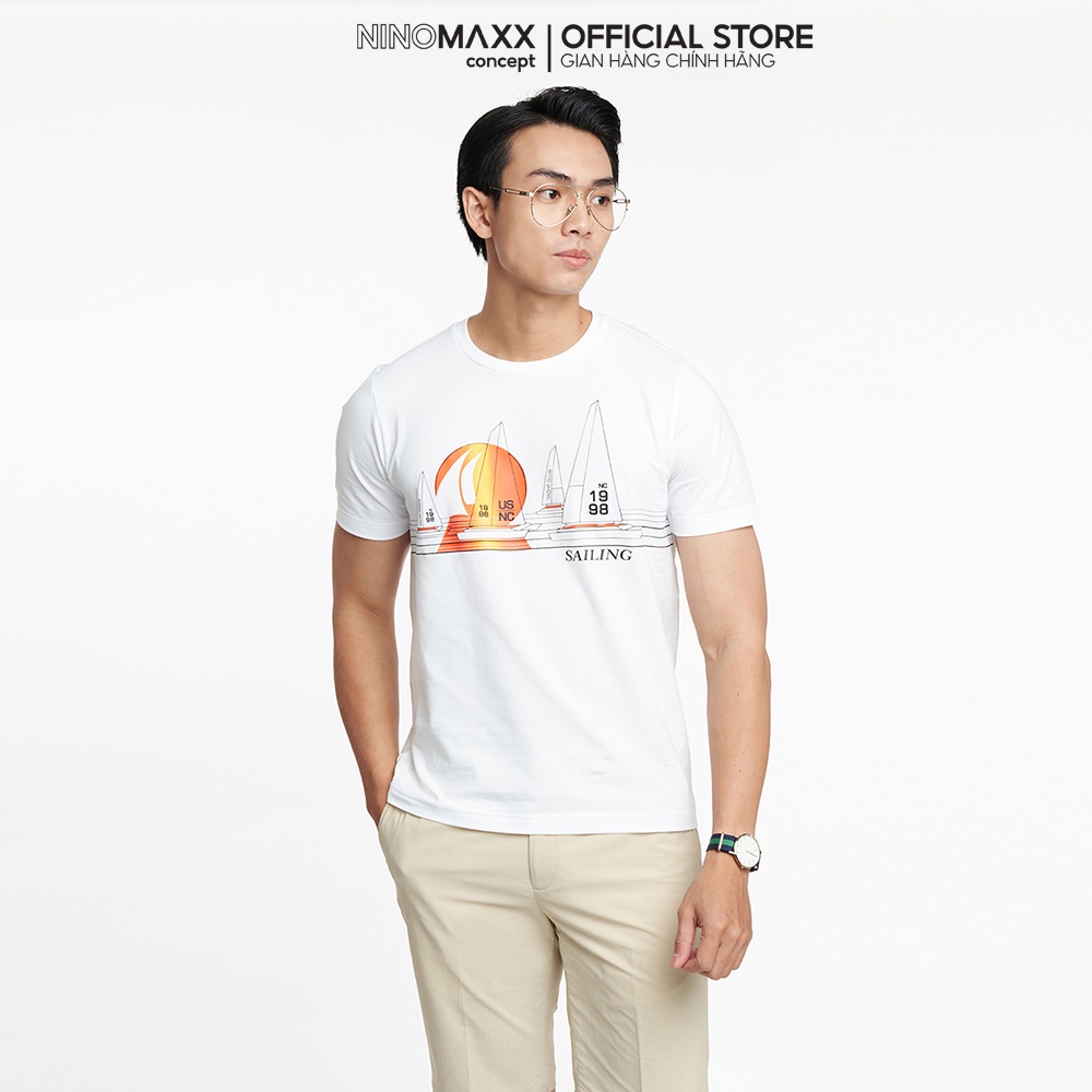 NINOMAXX Áo thun Graphic Nam tay ngắn cotton 2205032