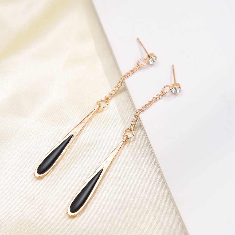 1 Đôi Bông Tai Dài Hình Giọt Nước Đính Ngọc Trai Phong Cách Hàn Quốc Thanh Lịch Dành Cho Nữ