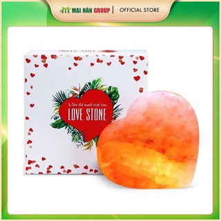 Đá Muối Hồng Himalaya Đặt Lưng Hình Trái Tim - Nhập Khẩu Pakistan 100% - Hàng Chính Hãng 100%